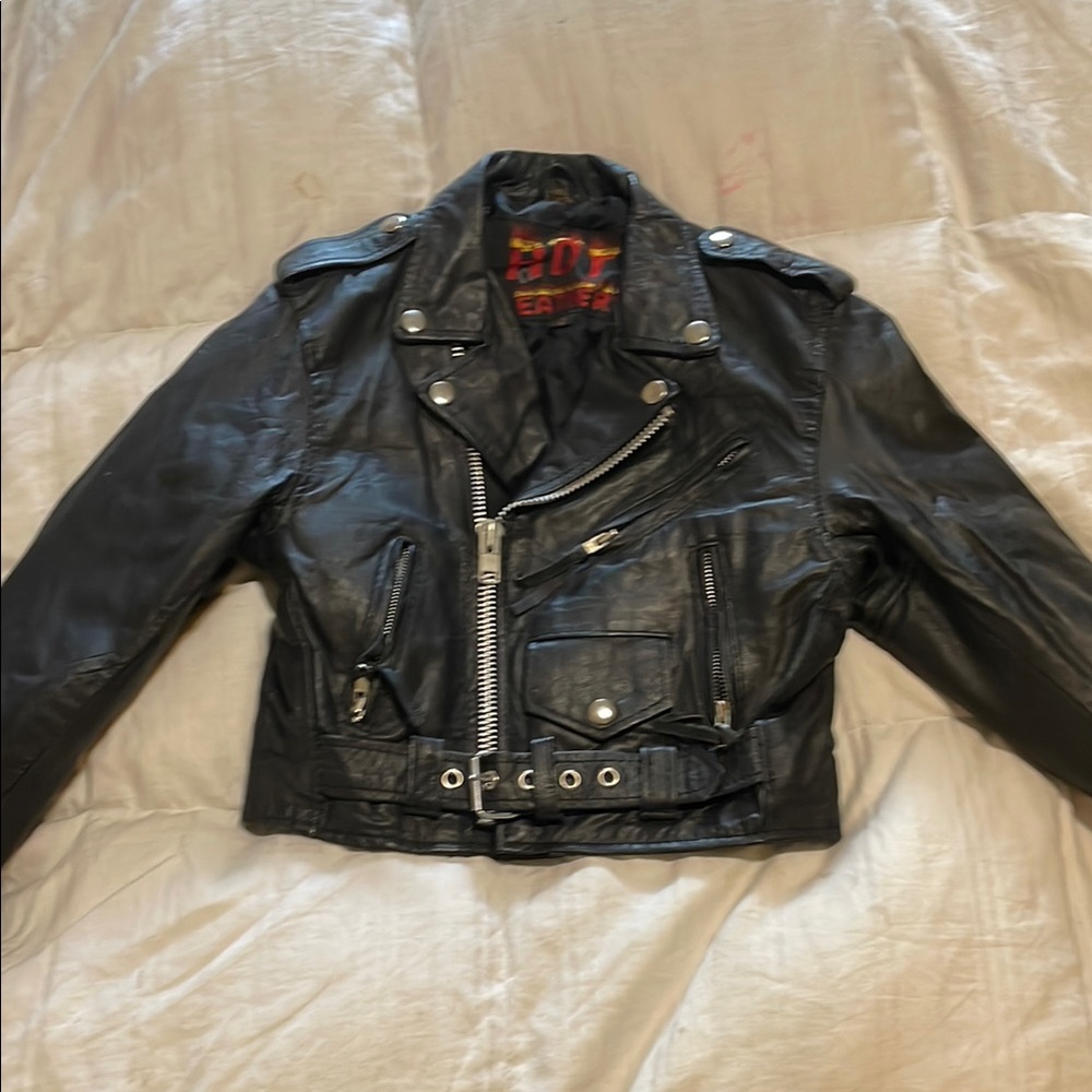 Black Leather Biker Jacket